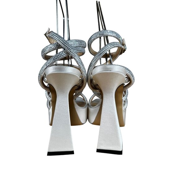 Mach & Mach Sydney 140MM Platform Sandals White Size 39.5 NIB - Picture 6 of 16